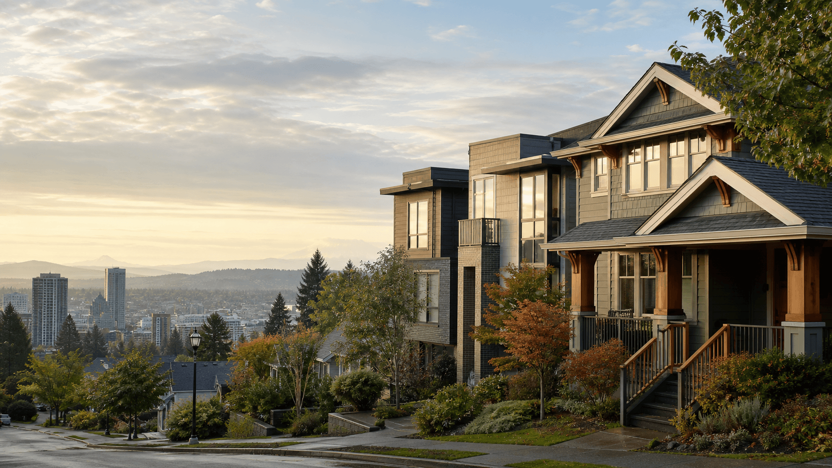 Portland homes overlooking the city skyline